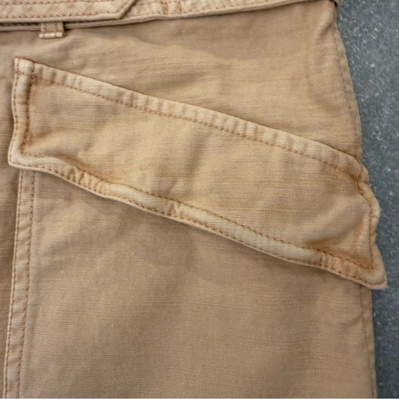 Free People Hang On Tight Belted Utility Mini Skirt in Sand Size 6 NWOT - Picture 6 of 14